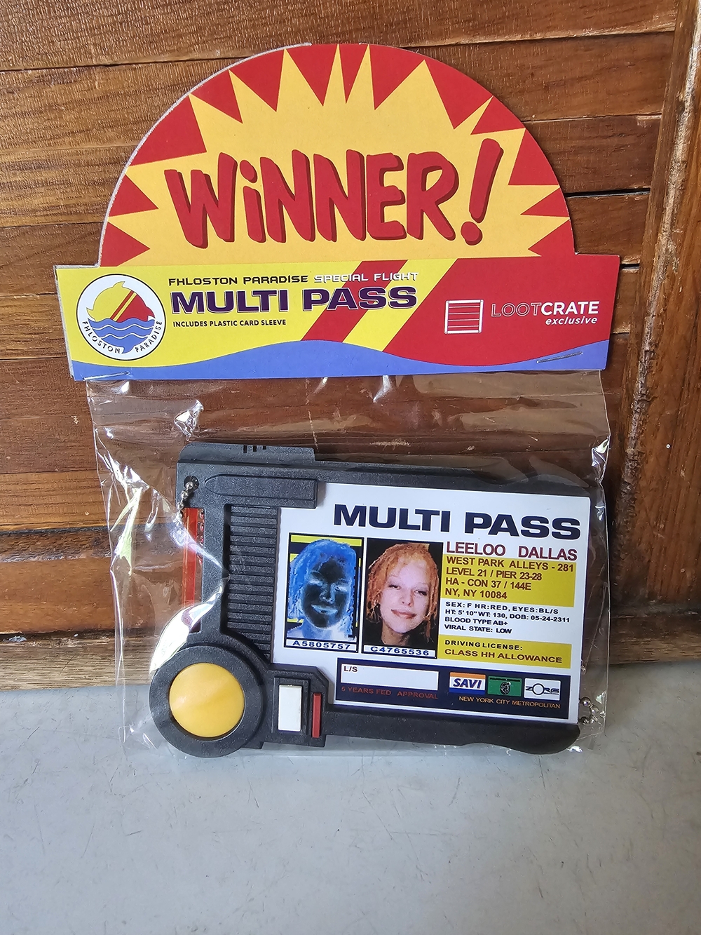 Fifth Element Leeloo Multi Pass Loot Crate Exclusive NIP